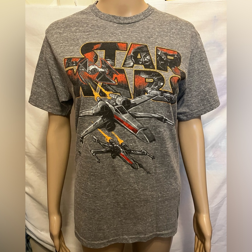 Juniors Small Grey Star Wars Graphic T-Shirt